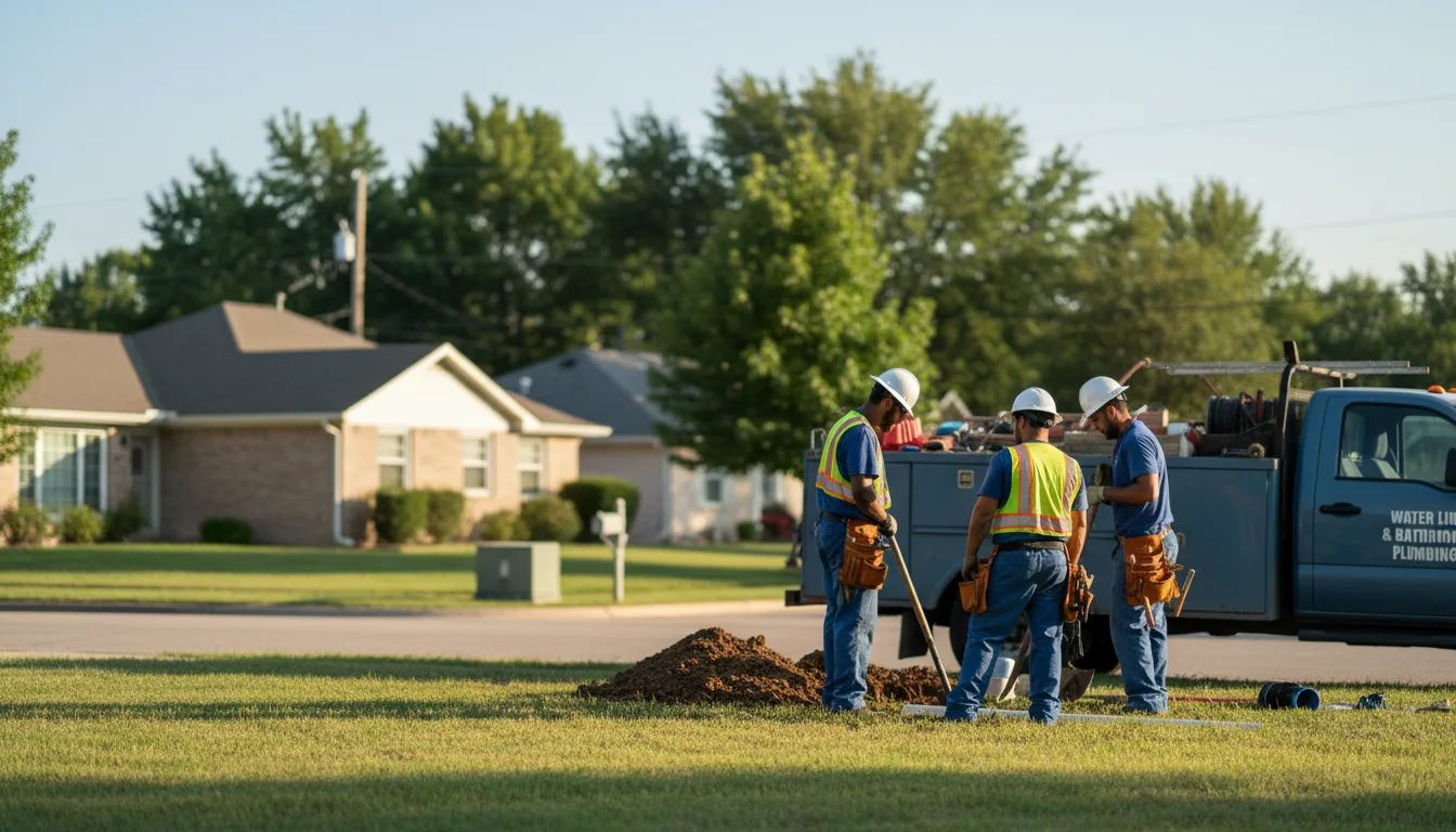 Residential water line and bathroom plumbing service in Portsmouth, OH